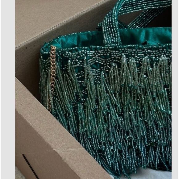 ZARA NWT RHINESTONE FRINGE BAG - Picture 7 of 13